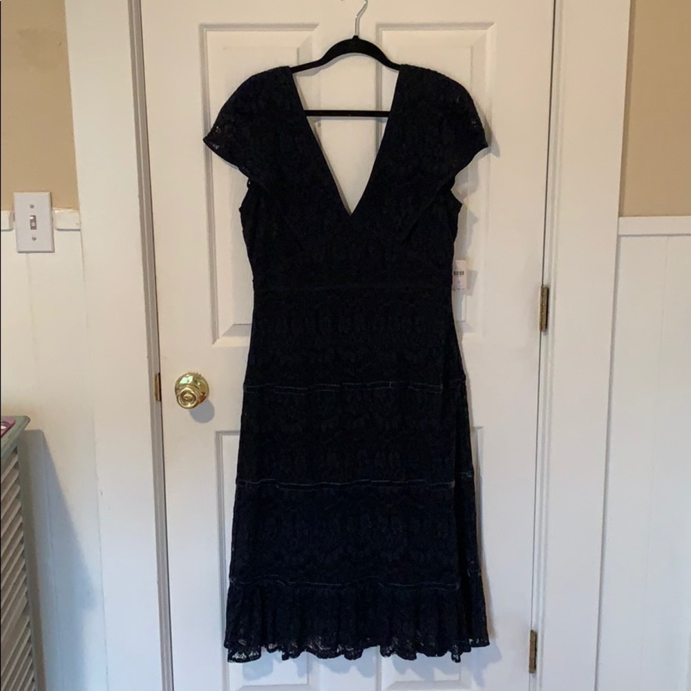Navy Blue lace Anthropologie Dress NWT